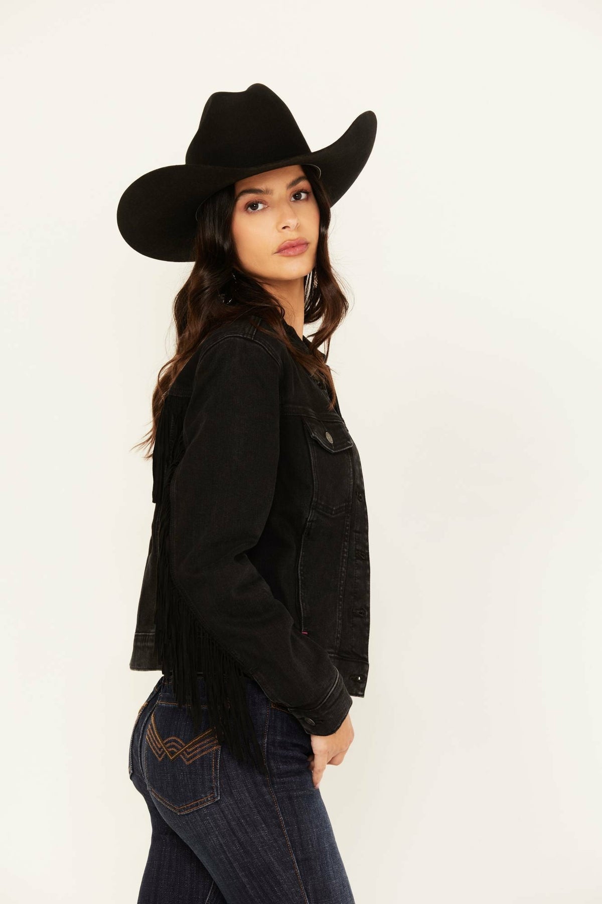 Idyllwind Women | Outlaw Fringe Denim Trucker Jacket