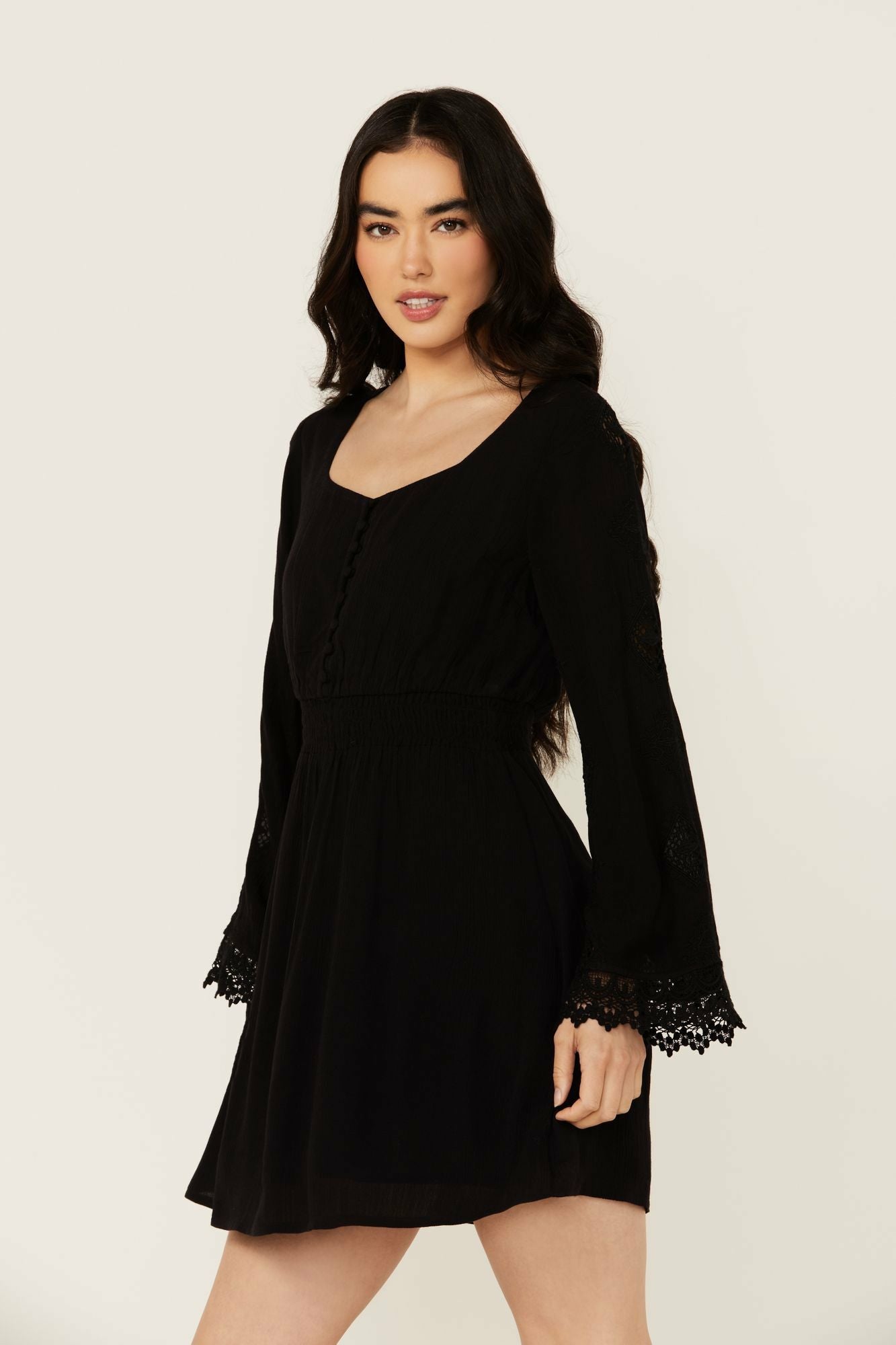 Idyllwind Women | Scotts Lace Long Sleeve Mini Dress