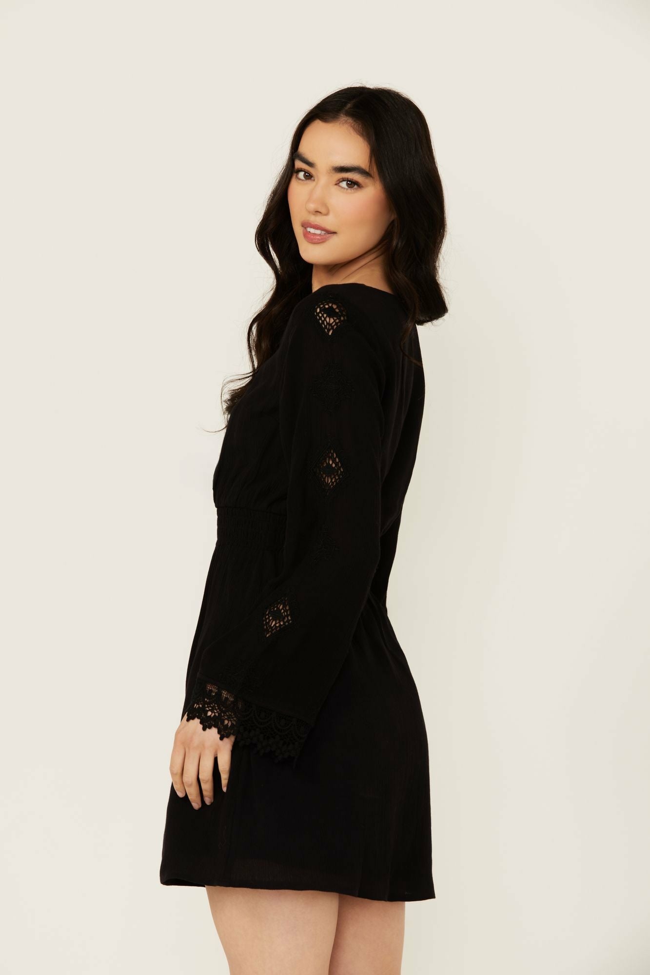 Idyllwind Women | Scotts Lace Long Sleeve Mini Dress