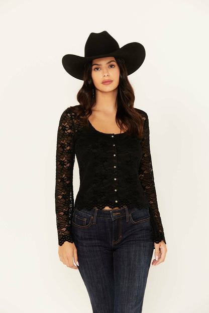 Idyllwind Women | Russello Lace Long Bell Sleeve Top