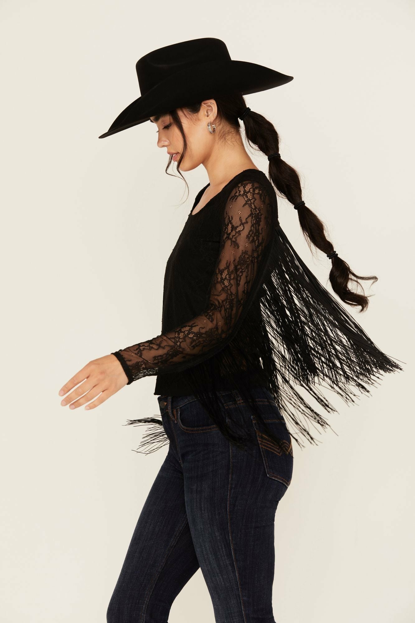 Idyllwind Women | Russello Lace Fringe Long Sleeve Shirt