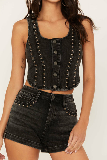 Idyllwind Women | Delrose Drive Studded Denim Vest