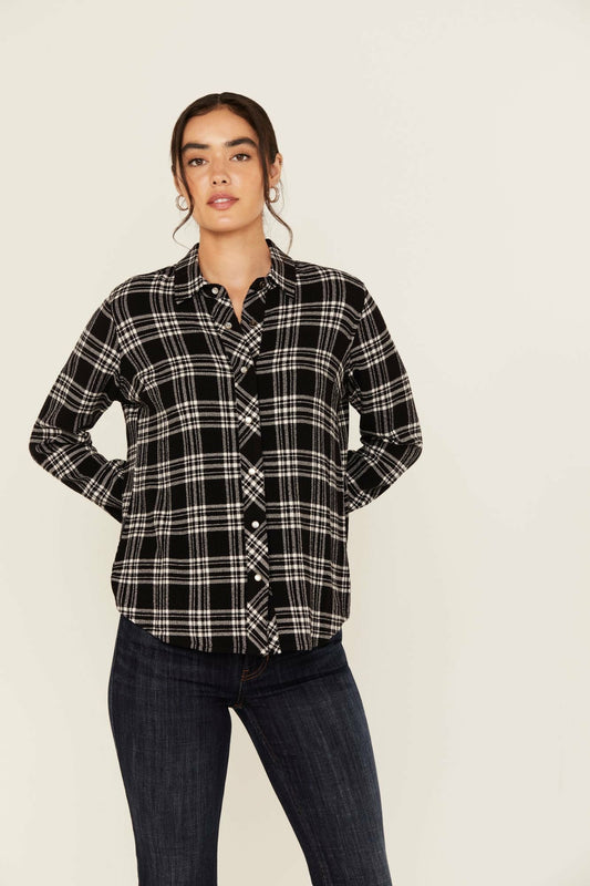 Idyllwind Women | Featherlight Plaid Print Long Sleeve Pearl Snap Western Shirt