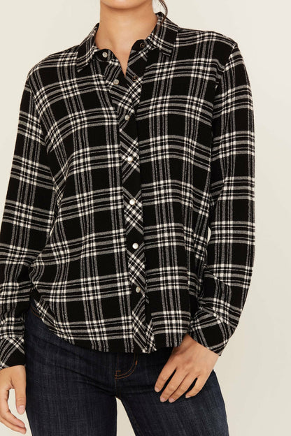 Idyllwind Women | Featherlight Plaid Print Long Sleeve Pearl Snap Western Shirt