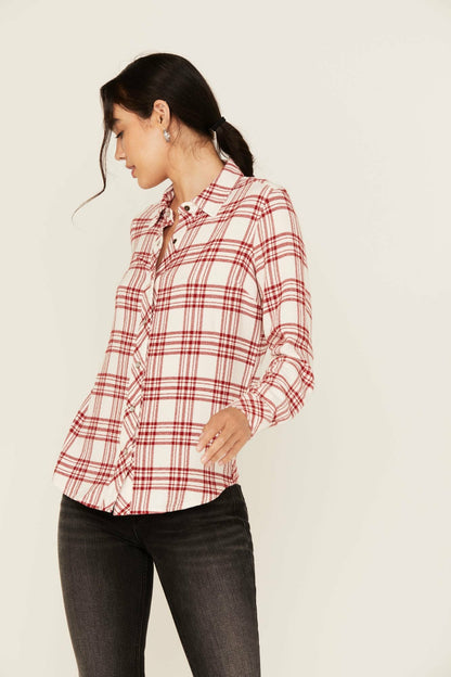 Idyllwind Women | Anna Featherlight Plaid Print Long Sleeve Pearl Snap Western Shirt