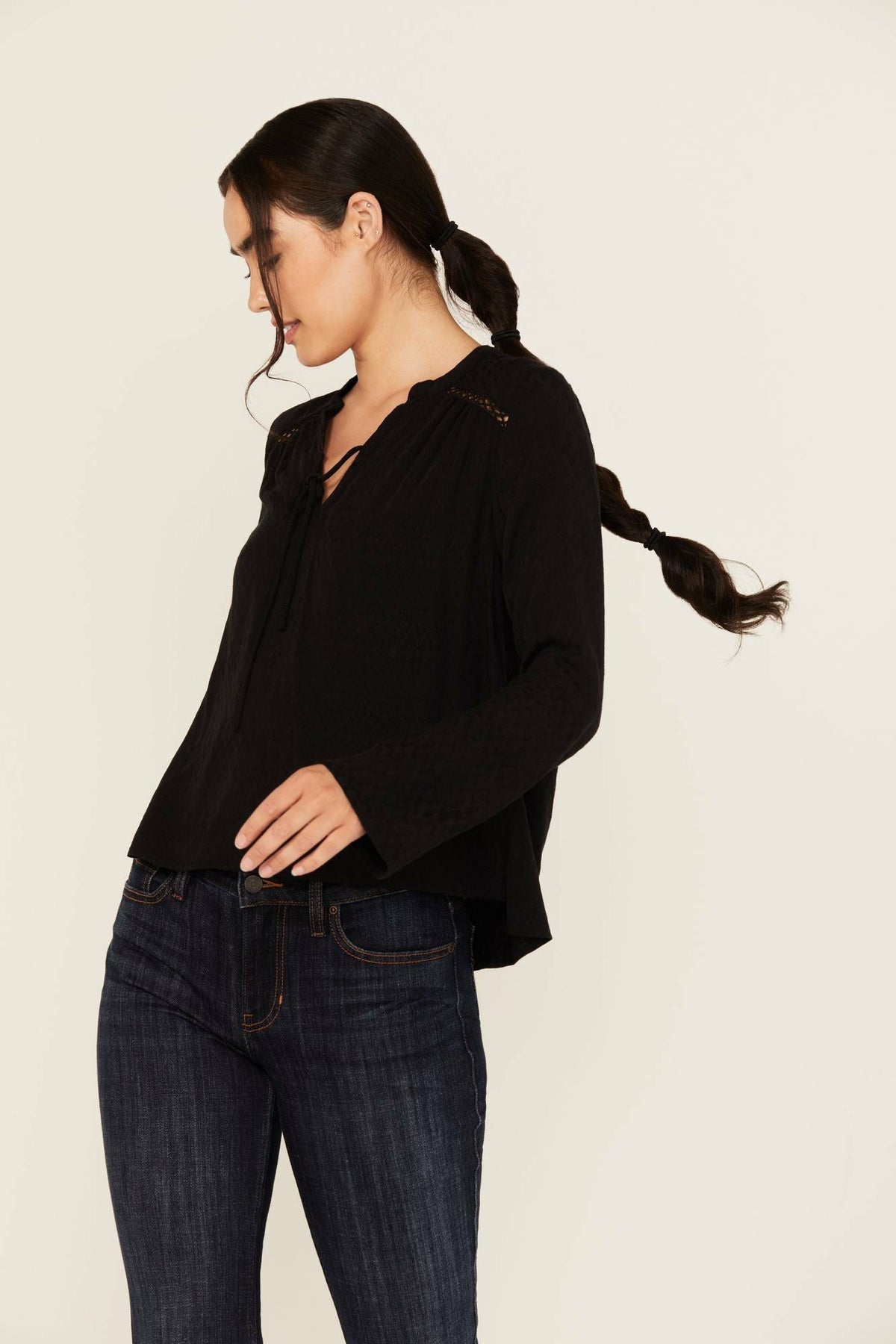 Idyllwind Women | Buckeye Jacquard Long Sleeve Top