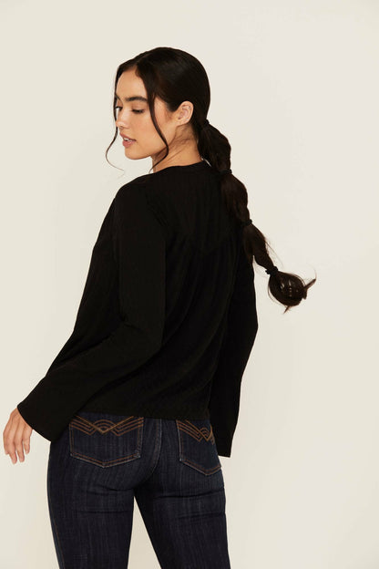 Idyllwind Women | Buckeye Jacquard Long Sleeve Top