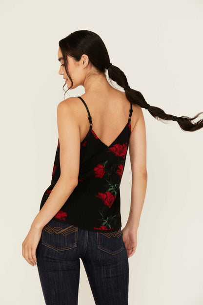 Idyllwind Women | Chase Floral Print Lace Trim Cami Tank