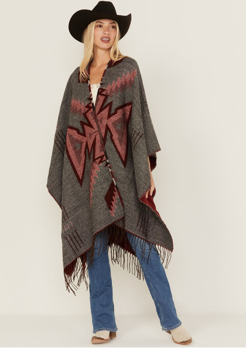 Idyllwind Women | McDowell Southwestern Print Reversible Fringe Shawl
