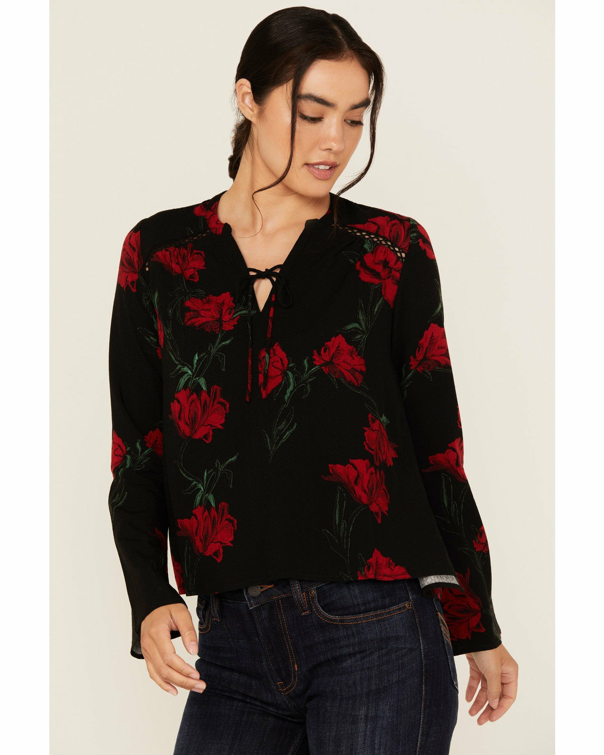 Idyllwind Women | Libbel Rose Print Long Sleeve Top