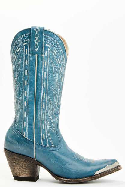 Idyllwind Women | Retro Rock Teal Western Boots - Round Toe