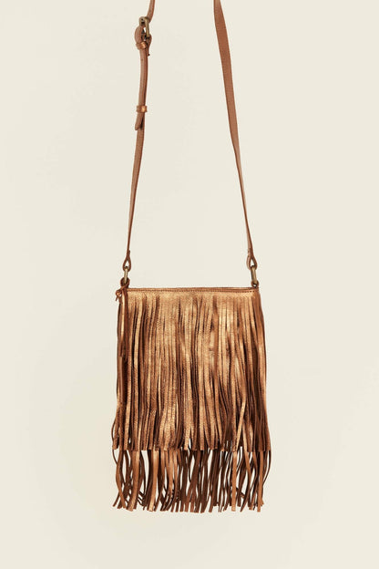 Idyllwind Women | Camarillo Metallic Fringe Suede Crossbody Bag