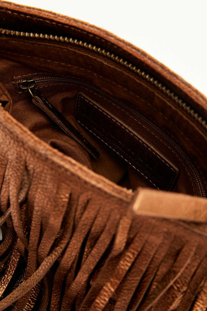 Idyllwind Women | Camarillo Metallic Fringe Suede Crossbody Bag