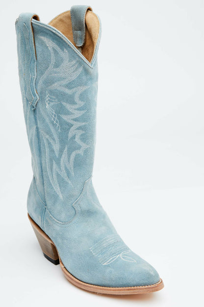 Idyllwind Women | Charmed Life Blue Suede Western Boots - Round Toe