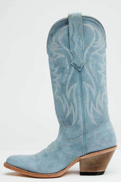 Idyllwind Women | Charmed Life Blue Suede Western Boots - Round Toe