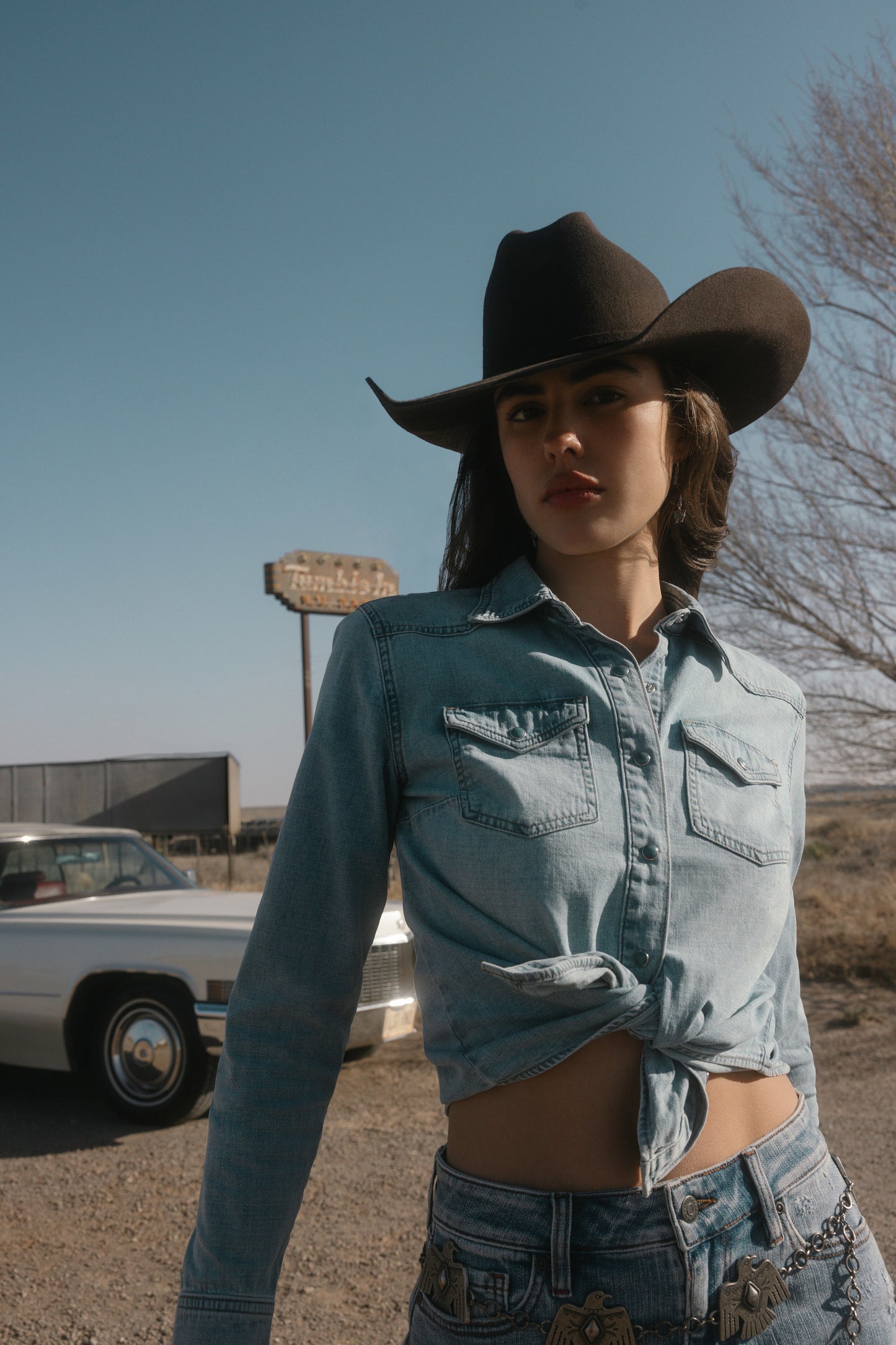 Idyllwind Women | Medium Wash Long Sleeve Snap Denim Shirt