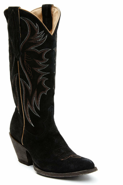 Idyllwind Women | Charmed Life Black Suede Western Boots - Round Toe