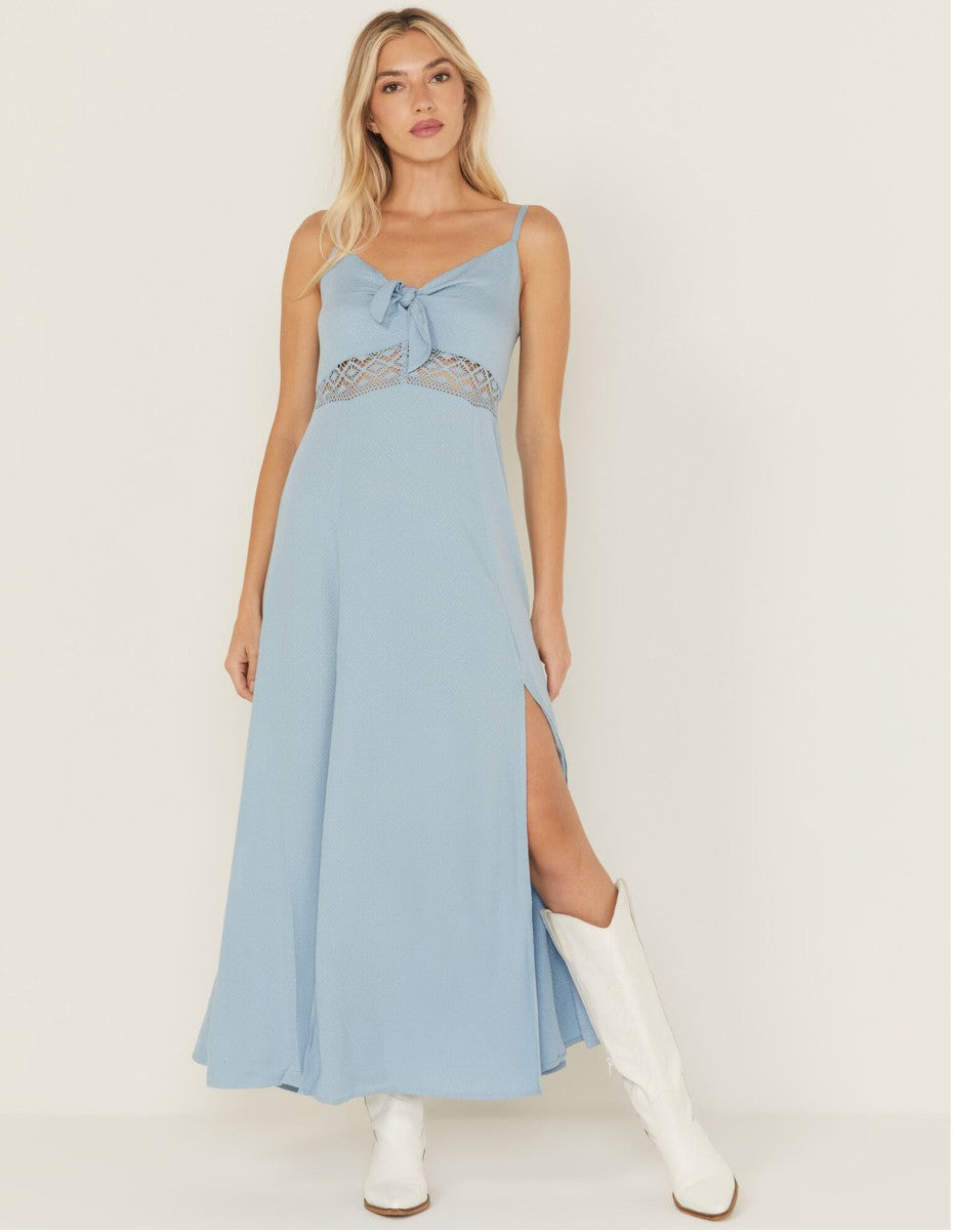 Idyllwind Women | Wisteria Tie Front Sleeveless Maxi Dress