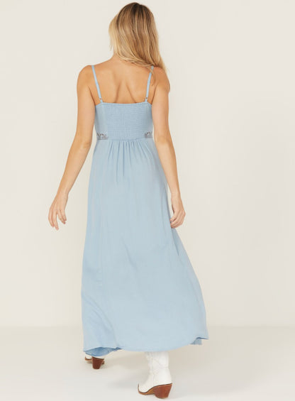 Idyllwind Women | Wisteria Tie Front Sleeveless Maxi Dress