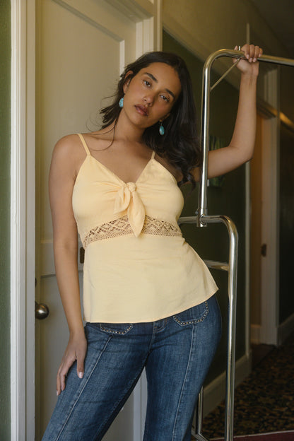 Idyllwind Women | Lace Inset Tie-Front Cami