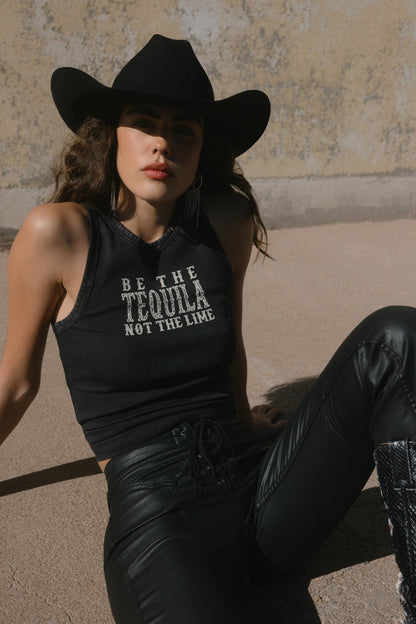 Idyllwind Women | Be The Tequila Embellished Ribbed Graphic Tank Top