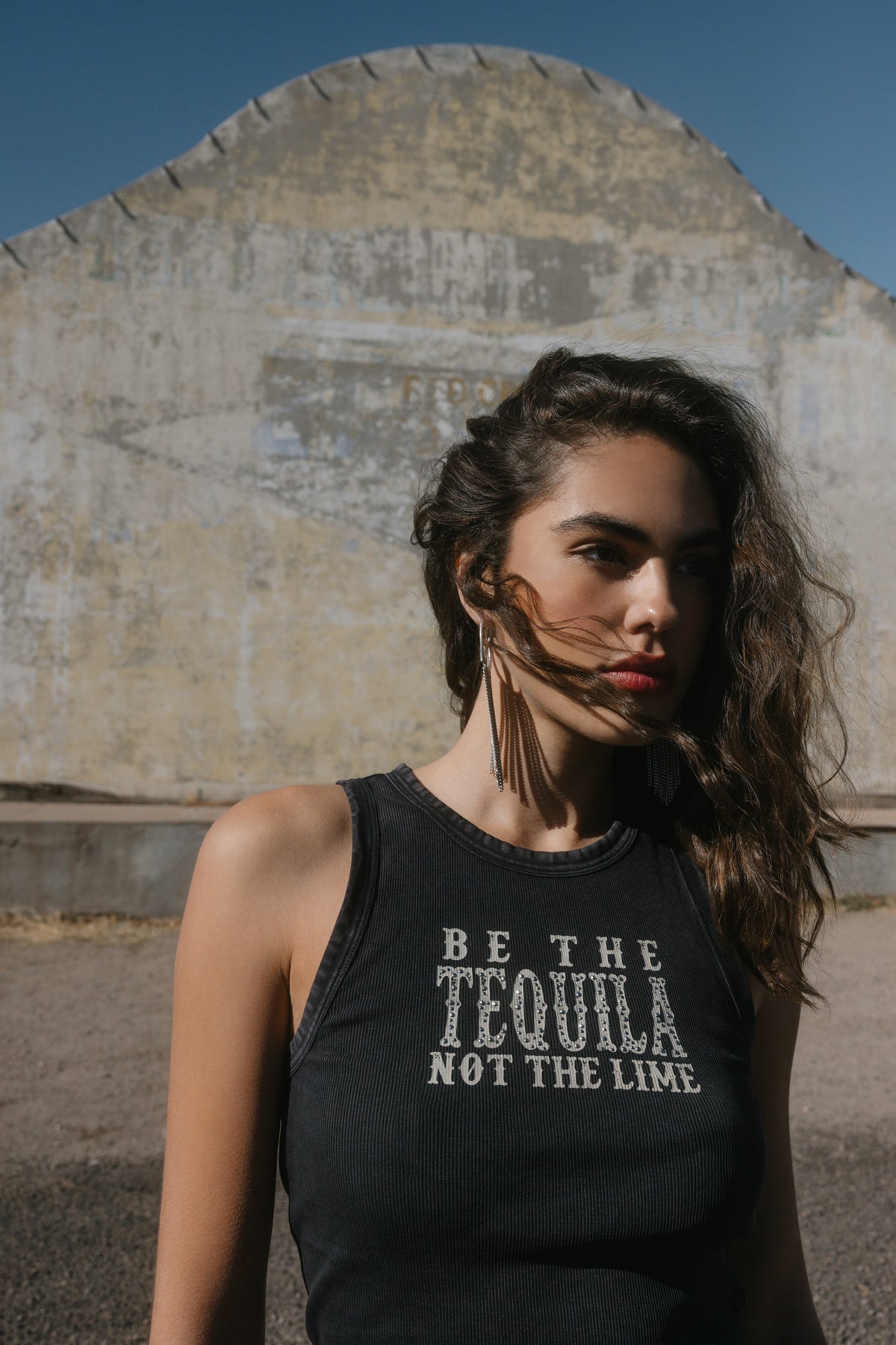 Idyllwind Women | Be The Tequila Embellished Ribbed Graphic Tank Top