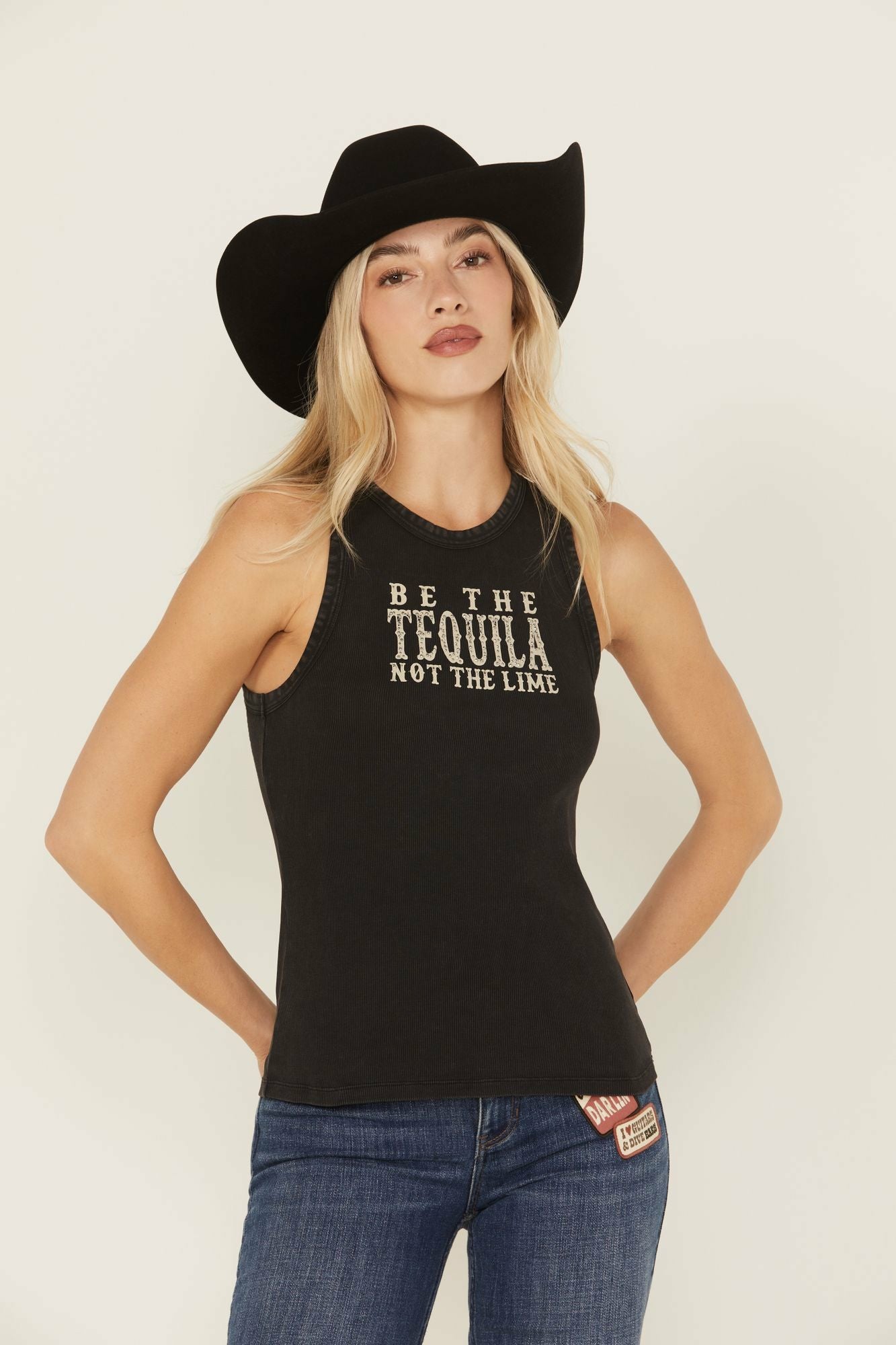 Idyllwind Women | Be The Tequila Embellished Ribbed Graphic Tank Top
