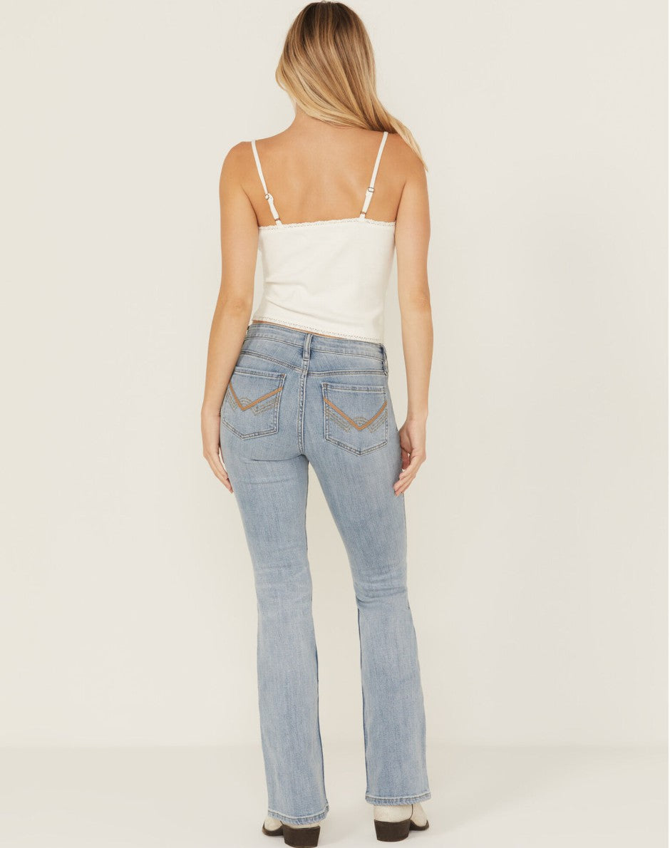 Idyllwind Women | Arden Light Wash Rebel Mid Rise Bootcut Super Stretch Denim Jeans