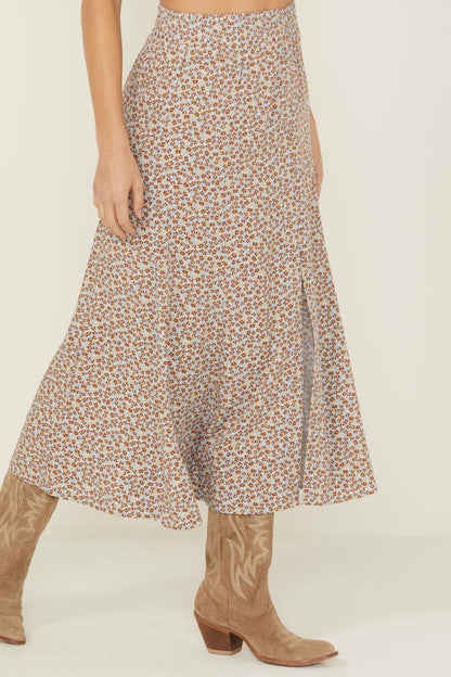 Idyllwind Women | Richardson Floral Print Button Front Midi Skirt