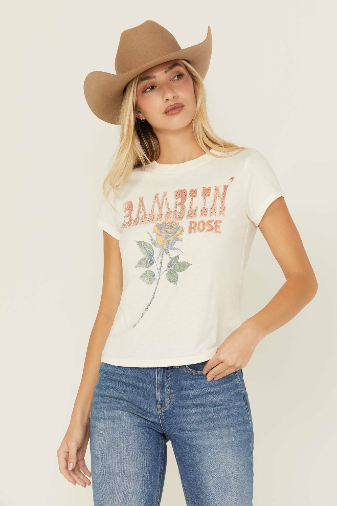 Idyllwind Women | Ramblin' Rose Trusty Embellished Short Sleeve Graphic Tee