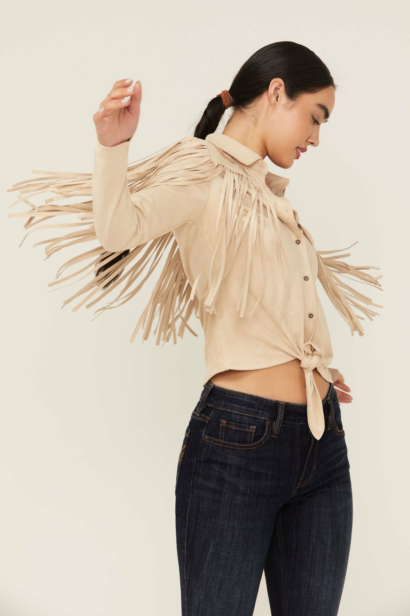 Idyllwind Women | Fringe Embroidered Long Sleeve Button-Down Western Shirt
