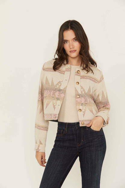 Idyllwind Women | Mercer Southwestern Print Cropped Shacket