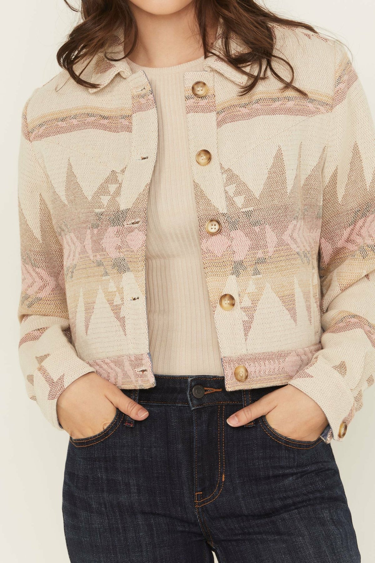 Idyllwind Women | Mercer Southwestern Print Cropped Shacket
