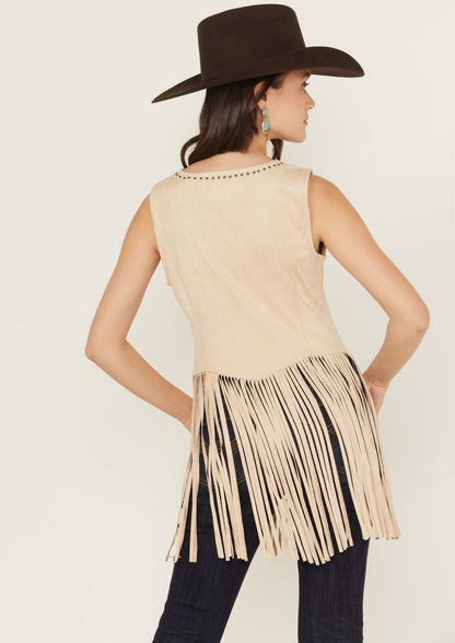 Idyllwind Women | Monticello Fringe Faux Suede Studded Tank