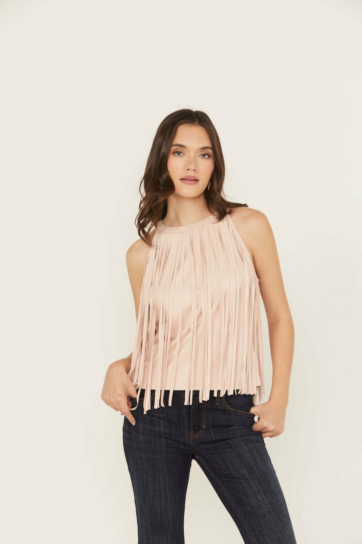 Idyllwind Women | Madie Faux Suede Fringe Tank