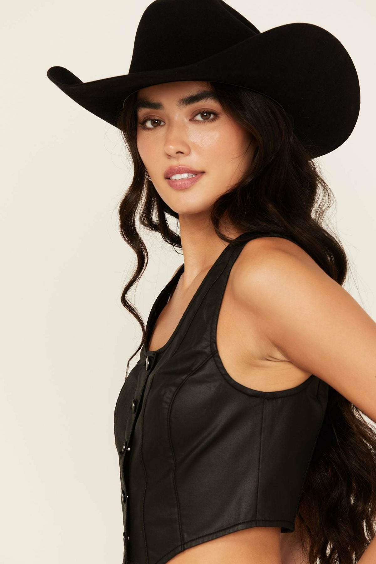 Idyllwind Women | Coated Bustier Button-Down Vest