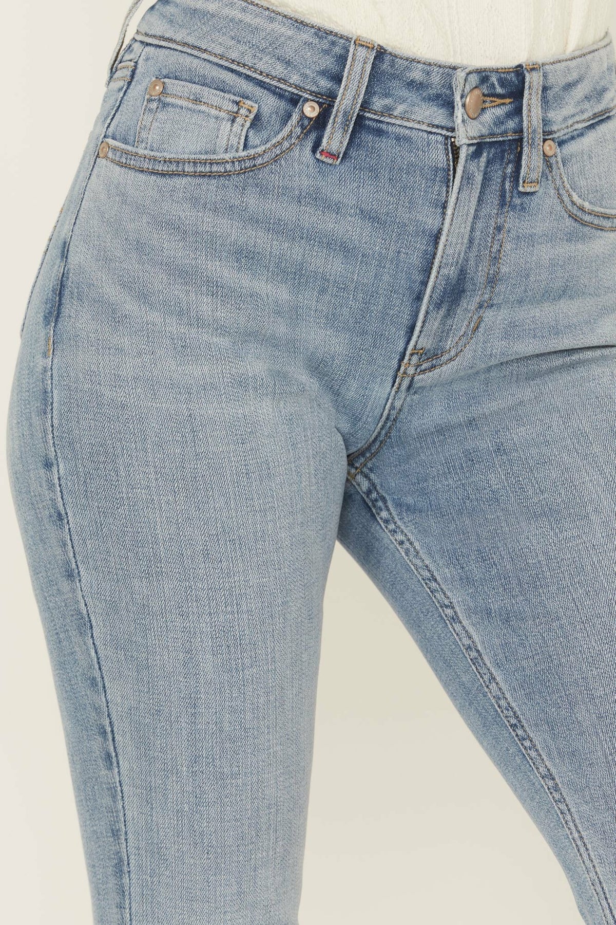 Idyllwind Women | Outlaw Light Wash High Rise Double Back Yoke Bootcut Super Stretch Denim Jeans