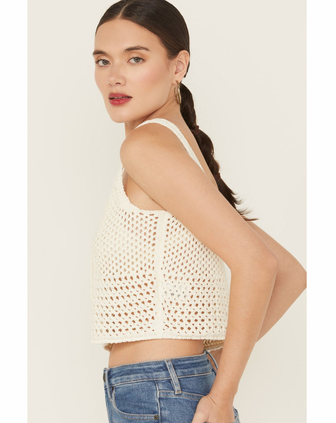 Idyllwind Women | Rockwall Open Weave Cropped Sweater Tank