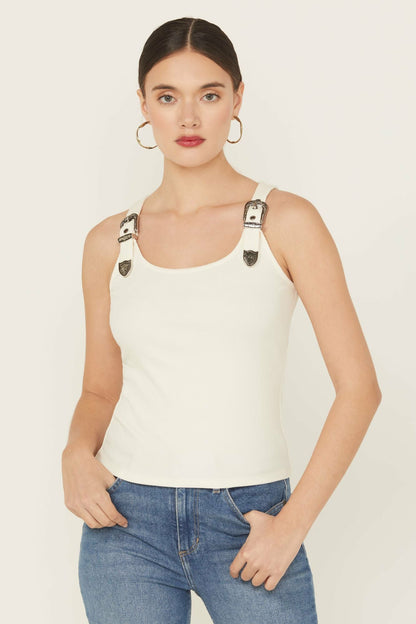 Idyllwind Women | Wylie Rib Knit Buckle Tank