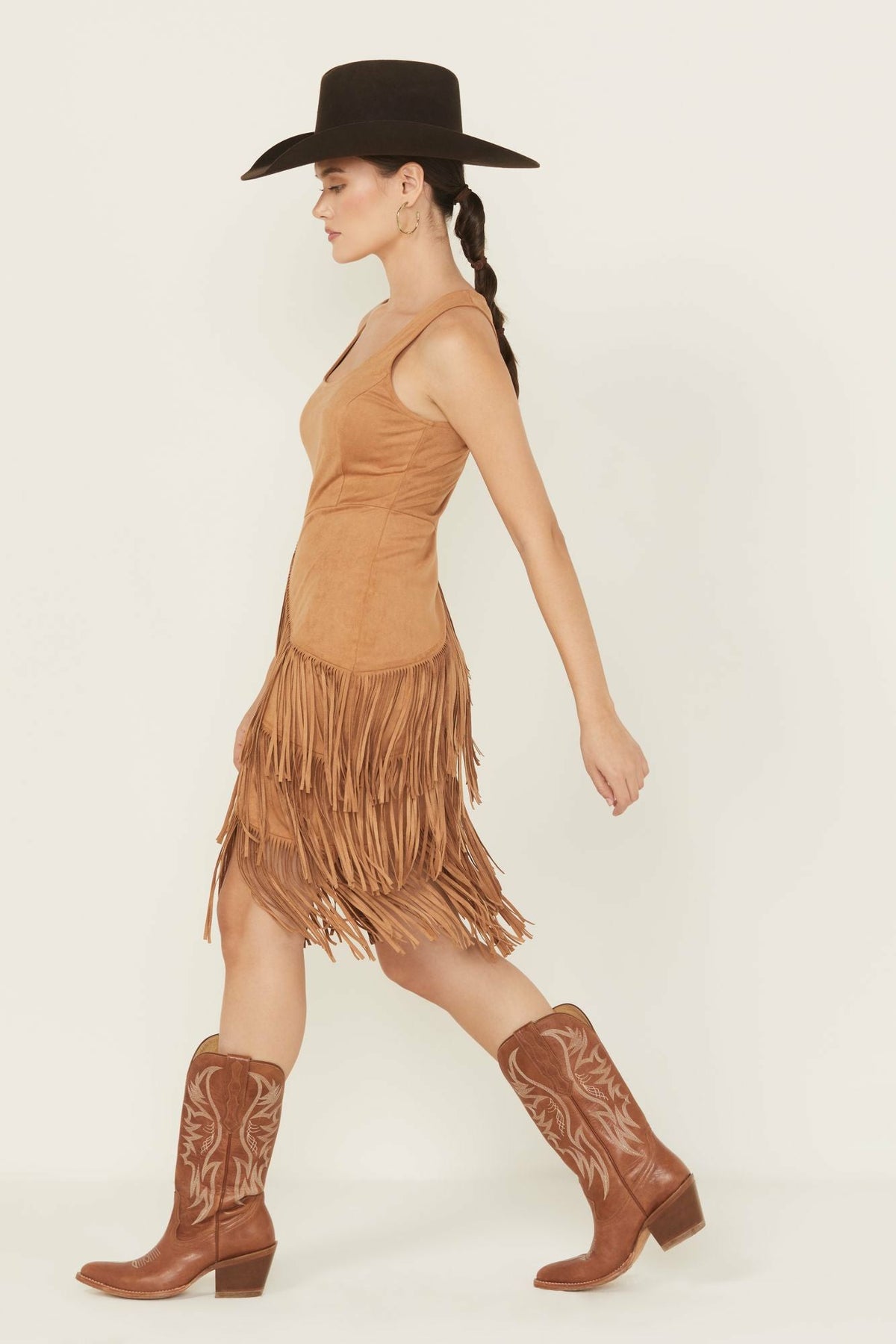 Idyllwind Women | Tina Faux Suede Fringe Mini Dress