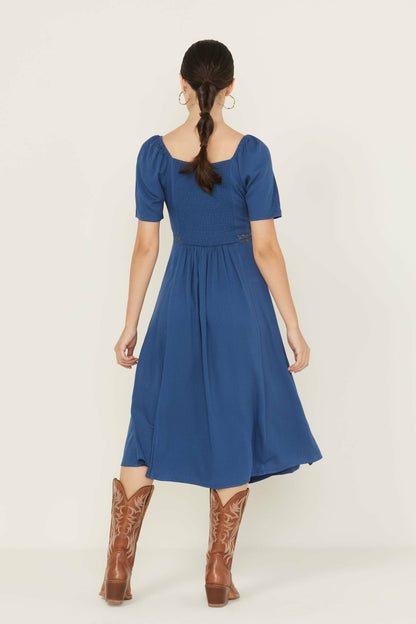 Idyllwind Women | Beth Jacquard Print Short Sleeve Midi Dress
