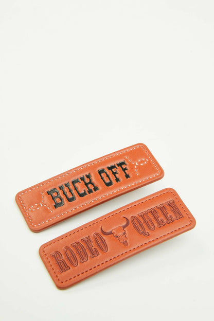 Idyllwind Women | Buck Off Faux Leather Hair Clip Set - 2 Piece
