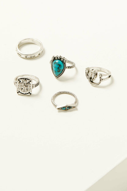 Idyllwind Women | Calloway Double Horseshoe Ring Set - 5 Piece