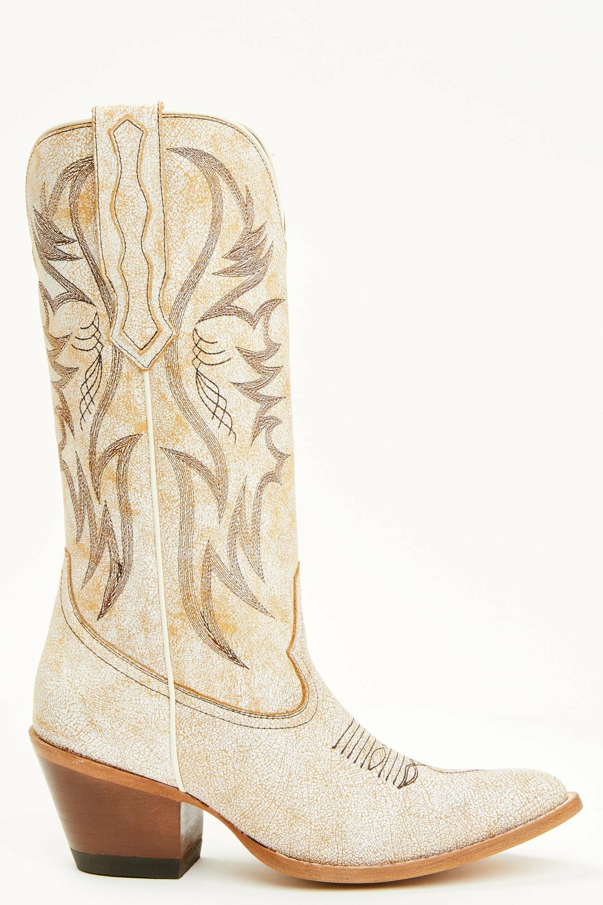 Idyllwind Women | Charmed Life Crackle White Leather Western Boots - Round Toe