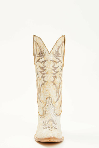 Idyllwind Women | Charmed Life Crackle White Leather Western Boots - Round Toe