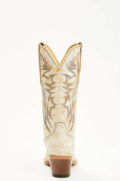 Idyllwind Women | Charmed Life Crackle White Leather Western Boots - Round Toe
