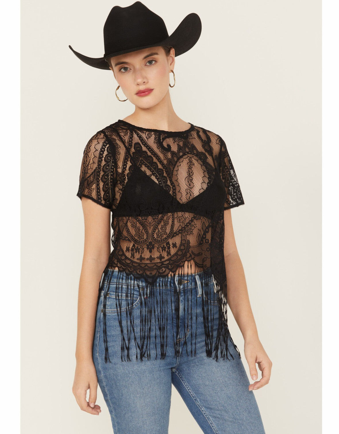 Idyllwind Women | Lacey Fringe Short Sleeve Shirt