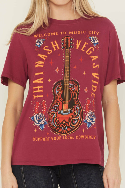 Idyllwind Women | Rhinestone Music City Short Sleeve Boyfriend Graphic Tee