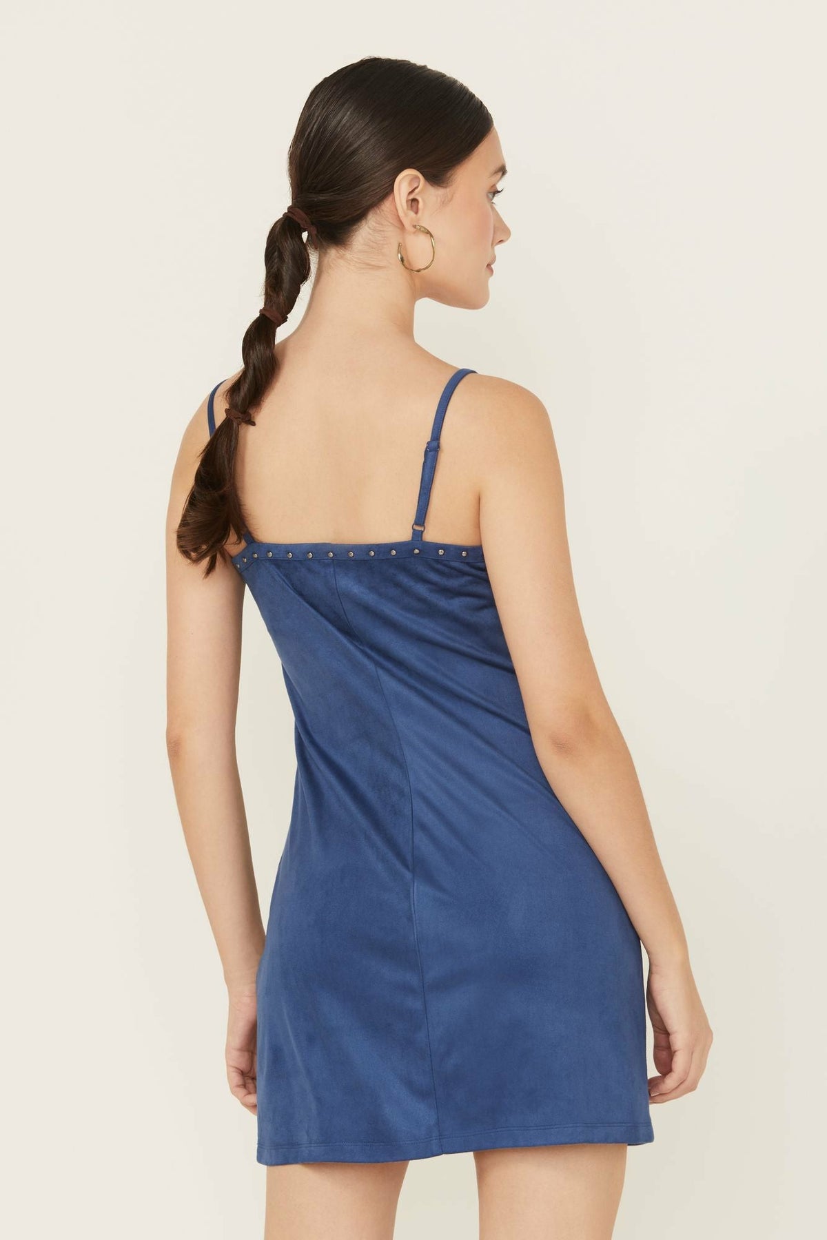 Idyllwind Women | Faux Suede Studded Fringe Sleeveless Mini Dress