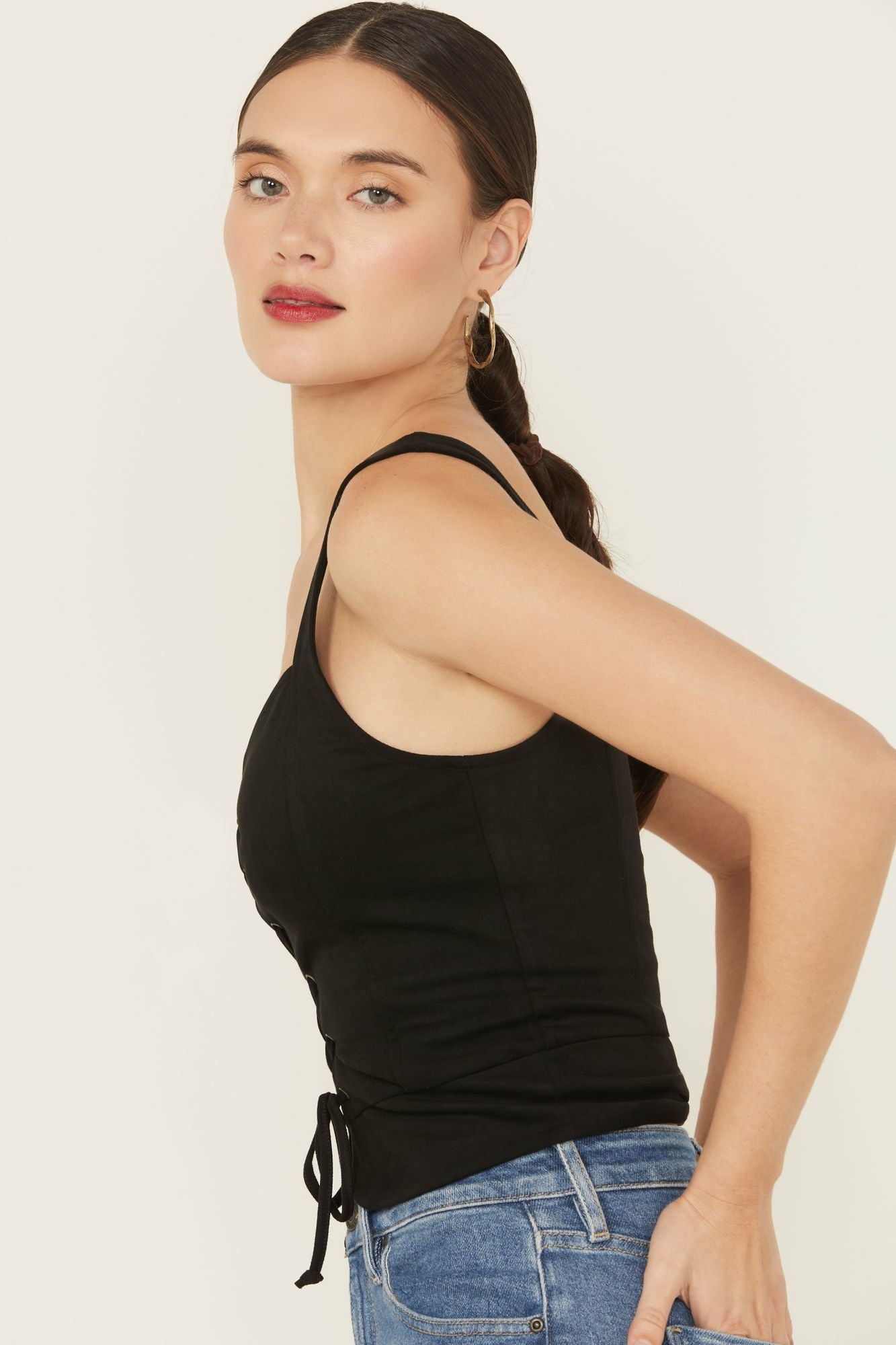 Idyllwind Women | Eastland Faux Suede Lace-Up Corset